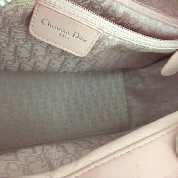 🌸 Christian Dior Cannage Lady Pink Lambskin Medium Bag crossbody (retail $6100) - Picture 7 of 10